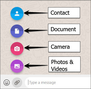 WhatsApp Web File Attachment