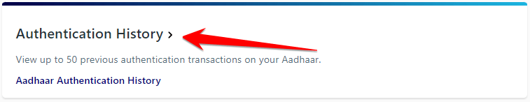 Aadhaar Authentication History