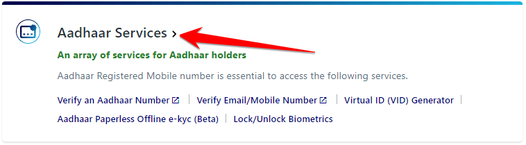 Aadhaar Services