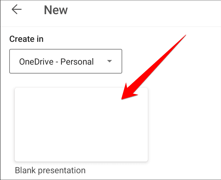 Click on Blank Presentation