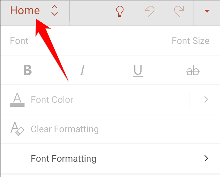 Click on Home Option