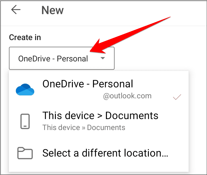Select Location for New File